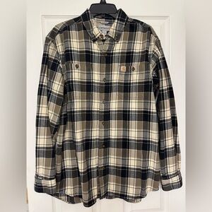 Carhartt Men's Casual Plaid Shirt - Black and Brown